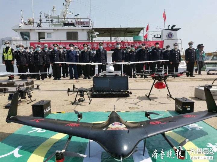 16架无人机空中巡逻,青岛西海岸1486艘捕捞船归港休渔