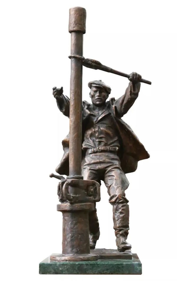 吴为山《孔繁森》2008年,雕塑/铜代大全《建设者们》2007年,版画/纸本