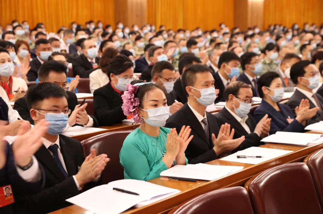5月22日，第十三届全国人民代表大会第三次会议在北京人民大会堂开幕。新华社记者 黄敬文 摄