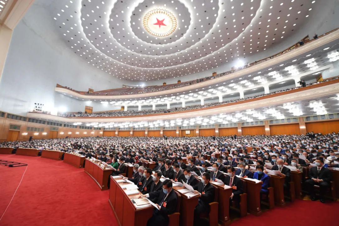  5月22日，第十三届全国人民代表大会第三次会议在北京人民大会堂开幕。新华社记者 申宏 摄