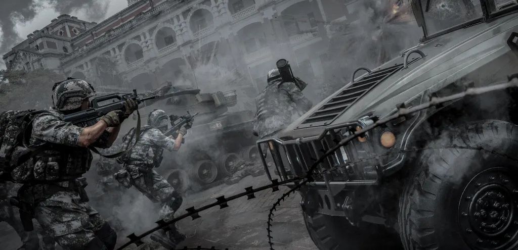 川美军迷社学生拍摄武力统一大片够猛