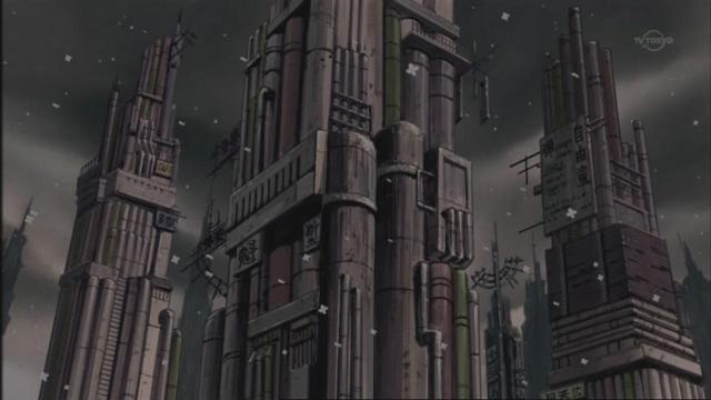 首先,雨隐村的建筑有很浓烈的工业风格,到处都是高楼大厦,而这样的