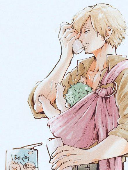 山治成为奶爸照顾小索隆凯多化身美少女战士