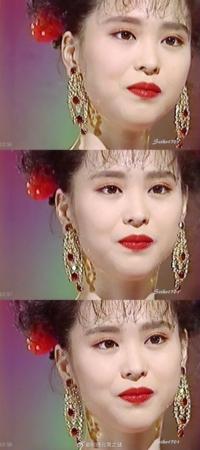 年轻时的松田圣子,双眸剪秋水莫过于此了吧!