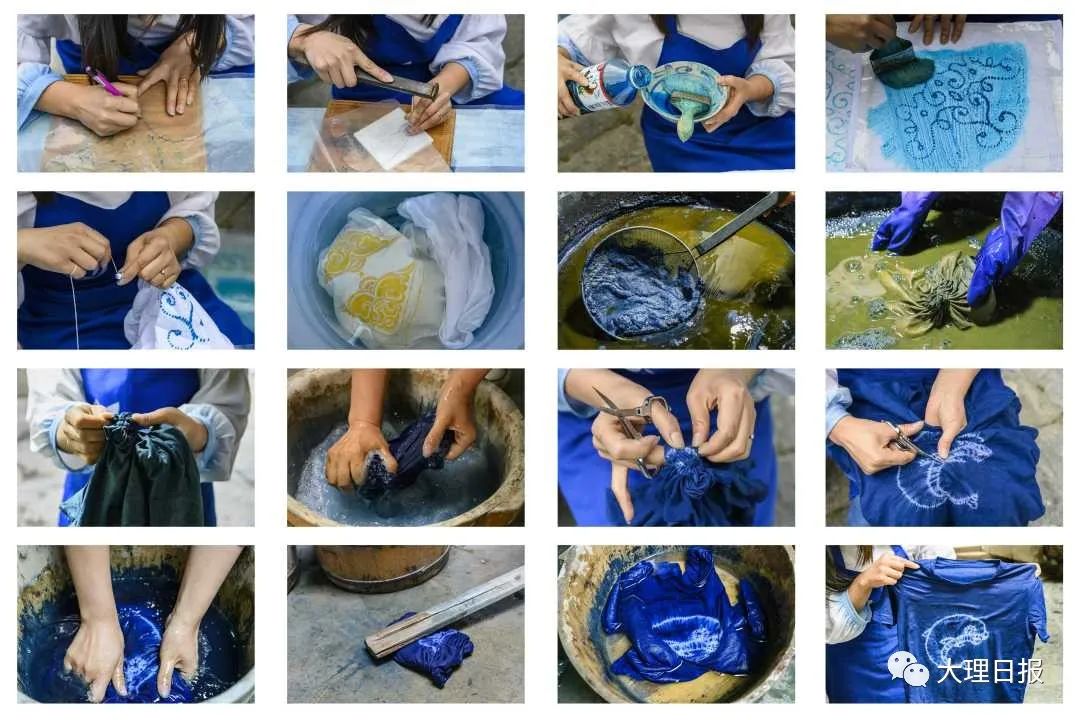 让童年记忆中的 那抹"蓝"永远存"续"|扎染|周城|白族_新浪新闻