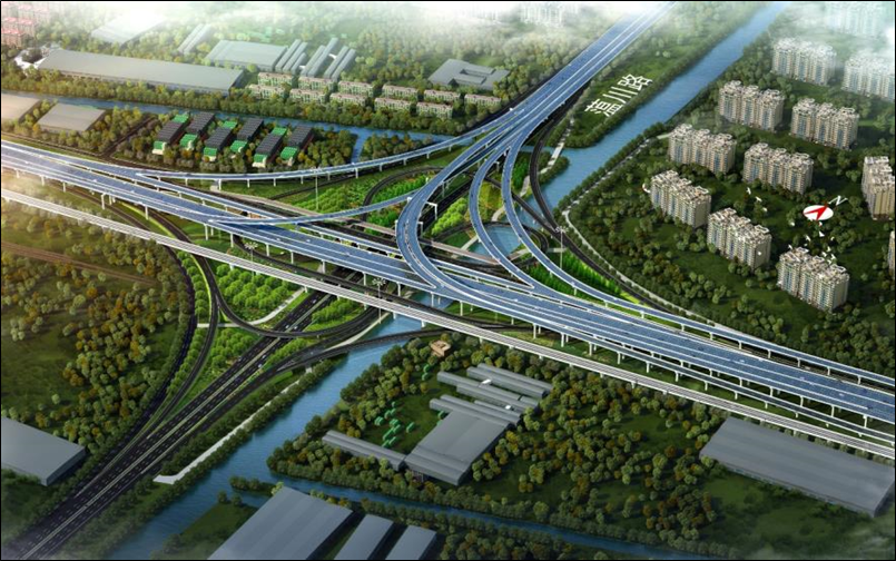 沿江通道西延伸改建工程今天全面开工郊环线将从c变成o