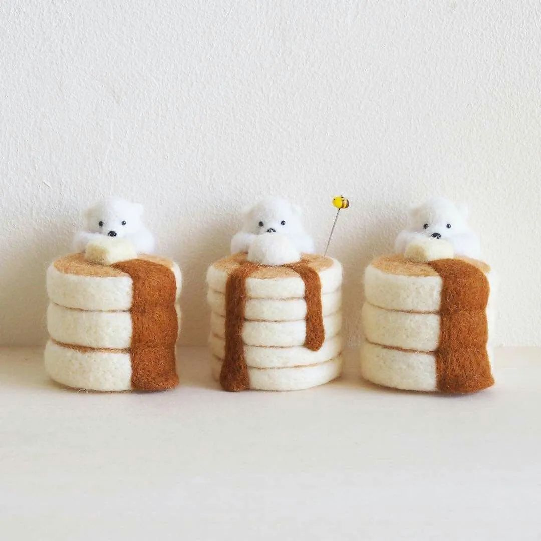 羊毛毡戳戳乐解压又消磨时间,如果不手残的话还能做一些简单可爱的小