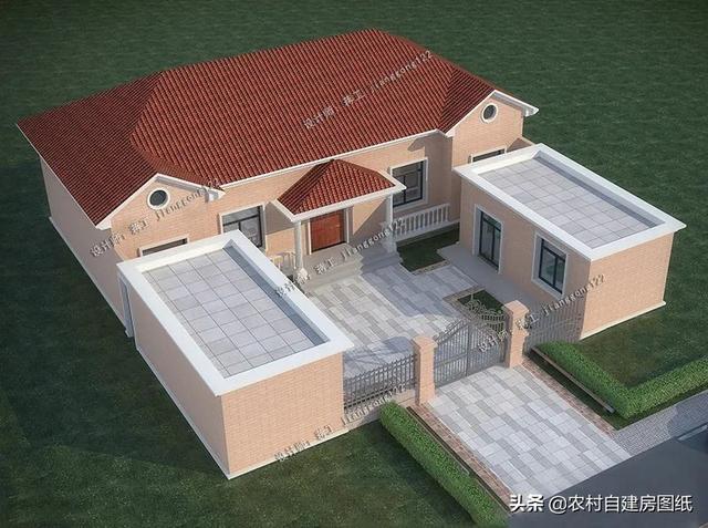 4款别墅效果图这才是真正的农村三合院不是围个院子就完事了