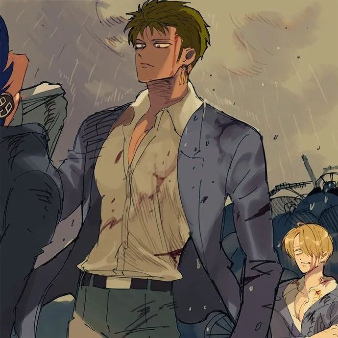 索隆山治cp好有爱的两人这个画师真的是神仙