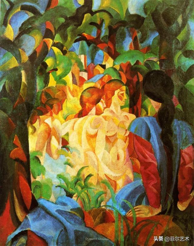 德国表现主义画家奥古斯特·马克油画作品欣赏|作品欣赏|画家_新浪新闻