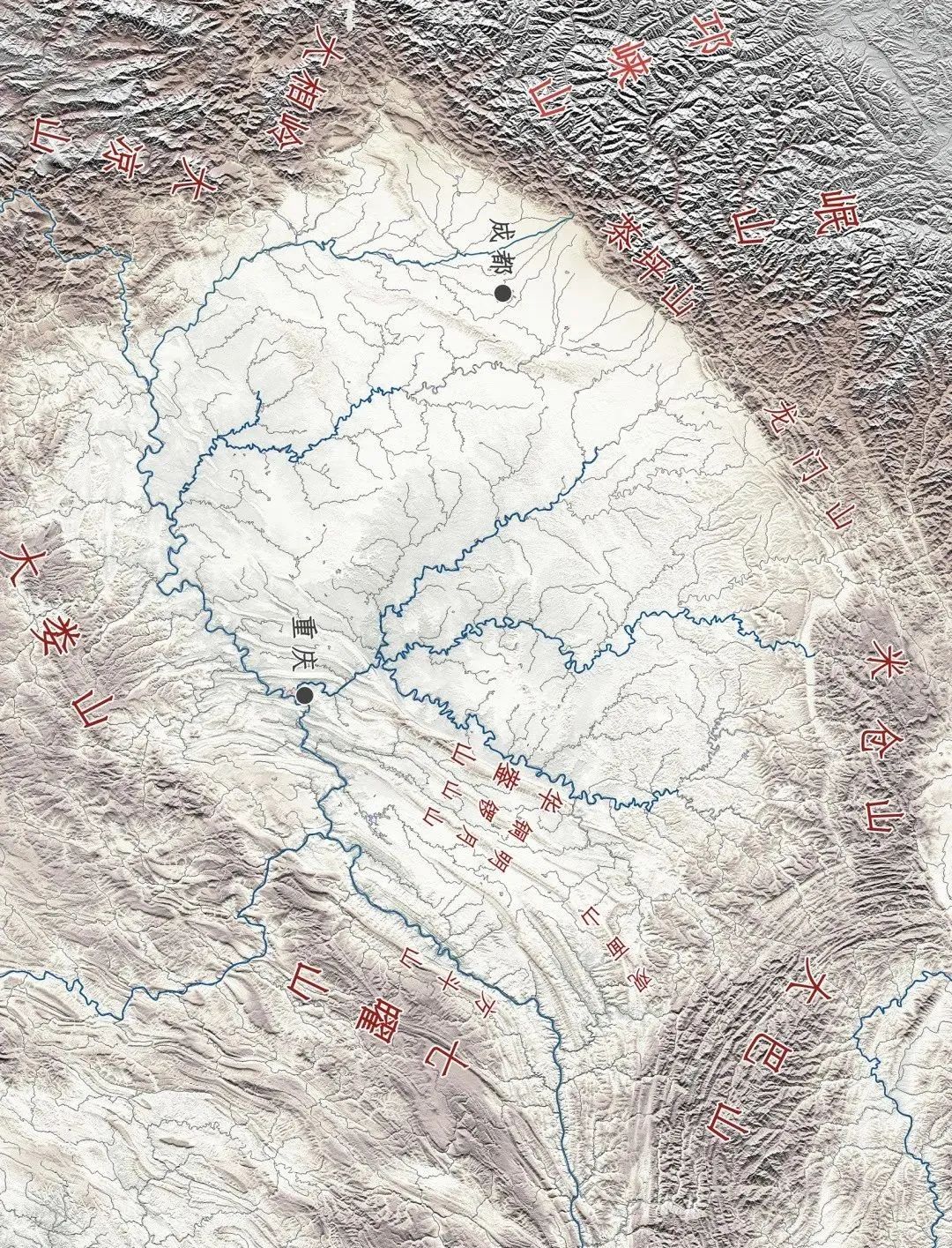 分割第一第二阶梯的邛崃山脉正位于四川省