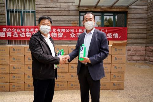 协助园区防疫消毒!青岛老企业1.2吨消毒液捐赠动物园