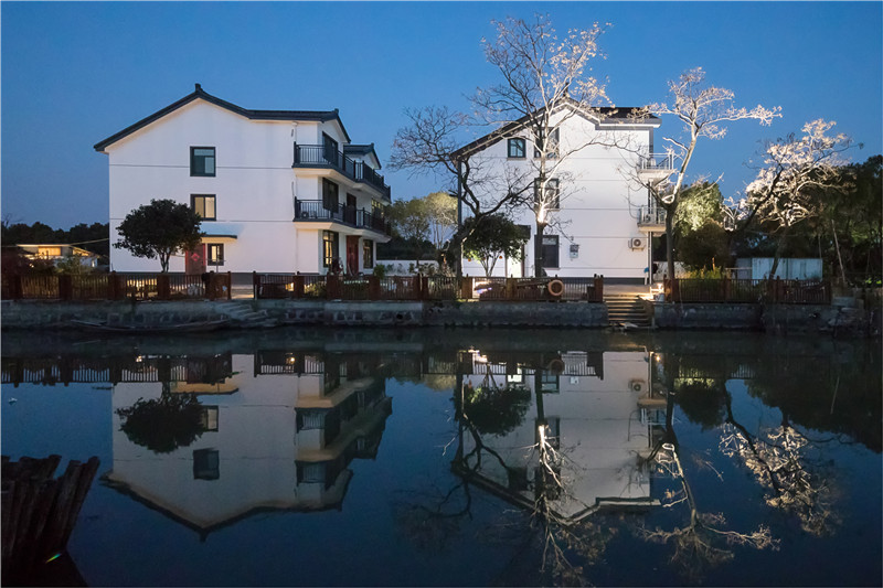在家看天下·每日一景丨周庄香村的夜:春深处 花下眠