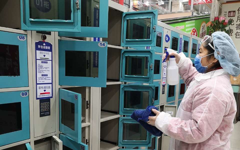 五一北京超市防疫:每日四次消毒,收银员转为简易防护