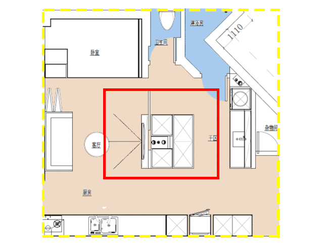 50㎡奇葩斜角户型"一刀切",切出了一个衣帽间和三分离的卫生间