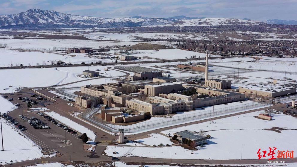 美国科罗拉多州恩格尔伍德联邦监狱鸟瞰图.来源getty images