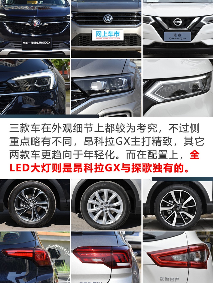 15万，买高配置SUV，昂科拉GX/探歌/逍客，选谁更合适？