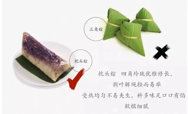是四个角的;四角粽因其外形扁长又叫枕头粽,比一般我们常吃的三角粽