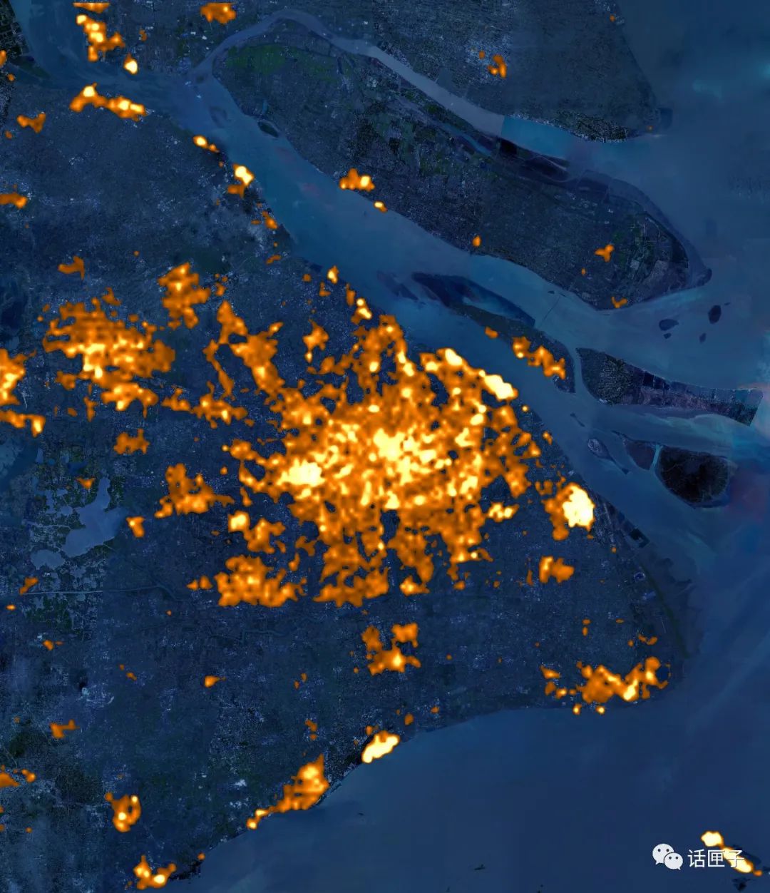 2月初上海的卫星图