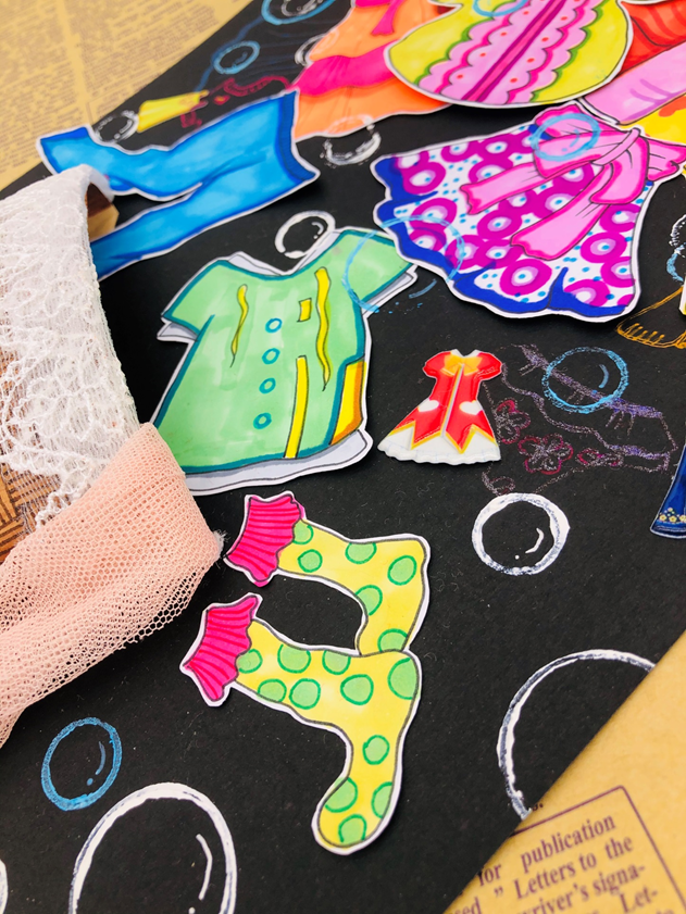 创意绘画脏衣篓