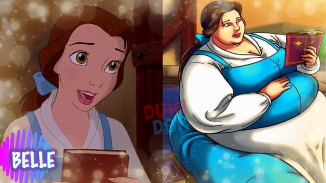 迪士尼公主集体吃成胖子会是什么样子反正我是没眼看