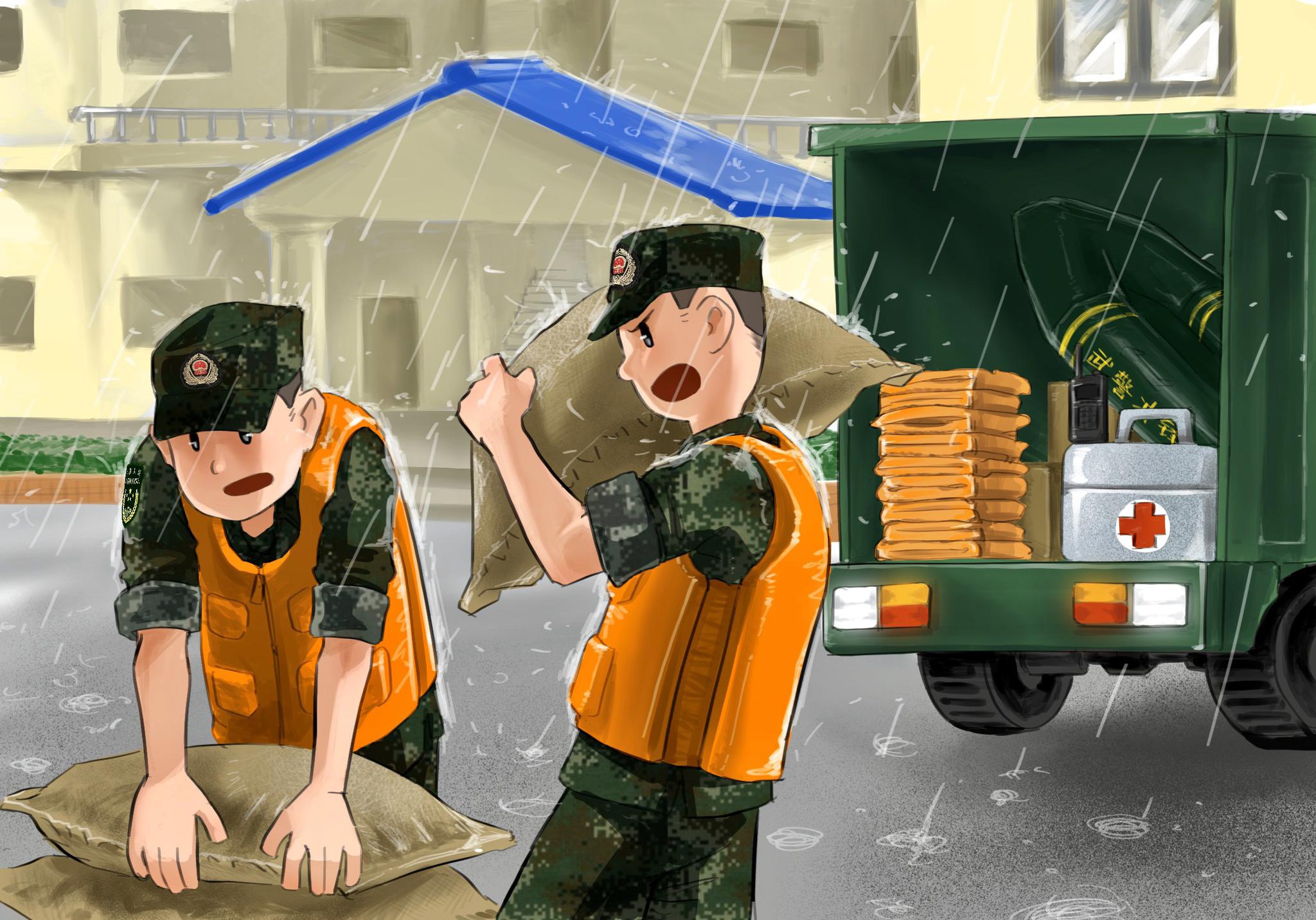 武警广西总队的兵哥用这组漫画