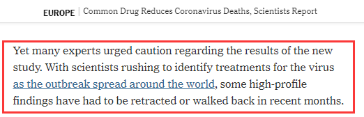 ▲图为《纽约时报》在报道中挑到的行家对于这个来自英国的疗法持郑重态度
