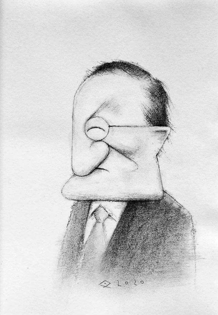 漫世界|肖像漫画达人张连文之作品欣赏