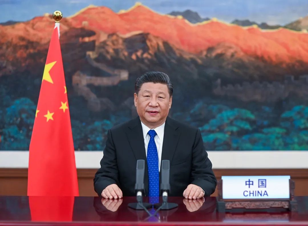 5月18日，国家主席习近平在第73届世界卫生大会视频会议开幕式上发表题为《团结合作战胜疫情　共同构建人类卫生健康共同体》的致辞。 新华社记者李学仁 摄