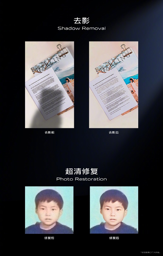 vivox50系列配备超清修复功能可修复老照片