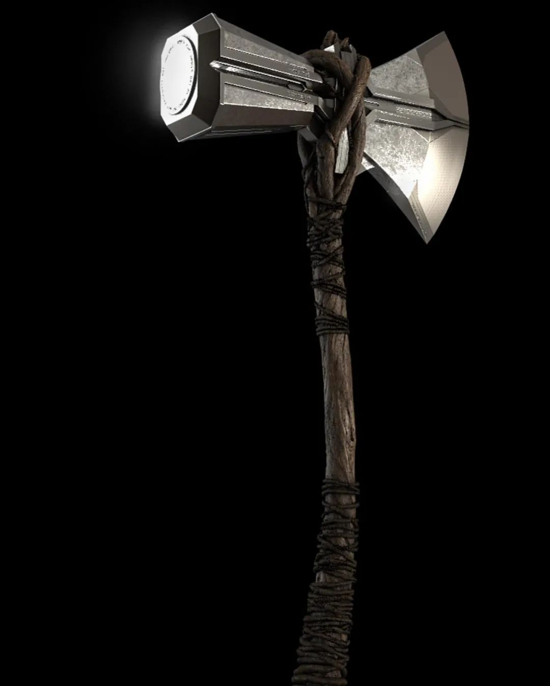 《复联3》雷神与暴风战斧概念图,帅!