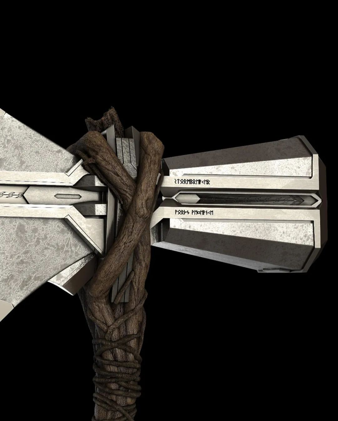 《复联3》雷神与暴风战斧概念图,帅!