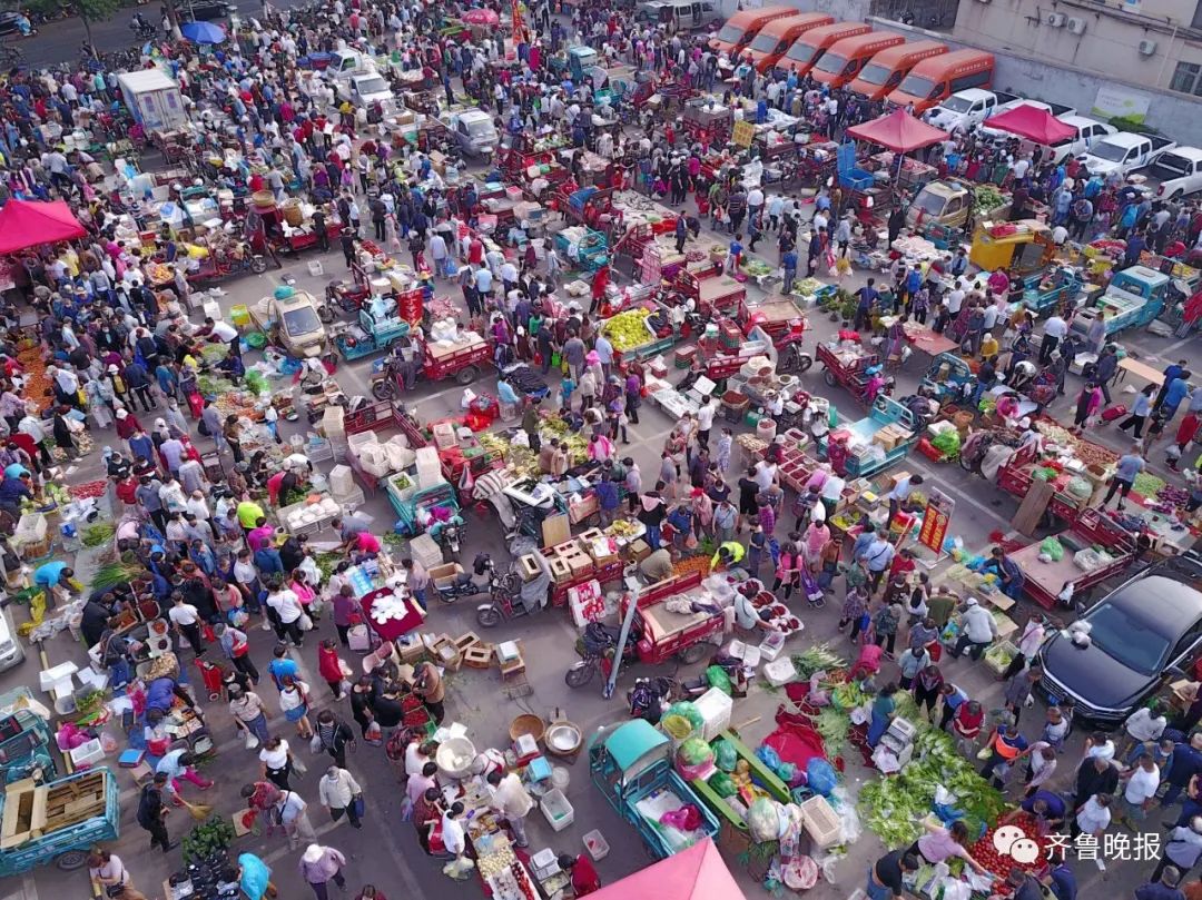 航拍济南老东门热闹早市!菏泽,聊城的都来摆摊