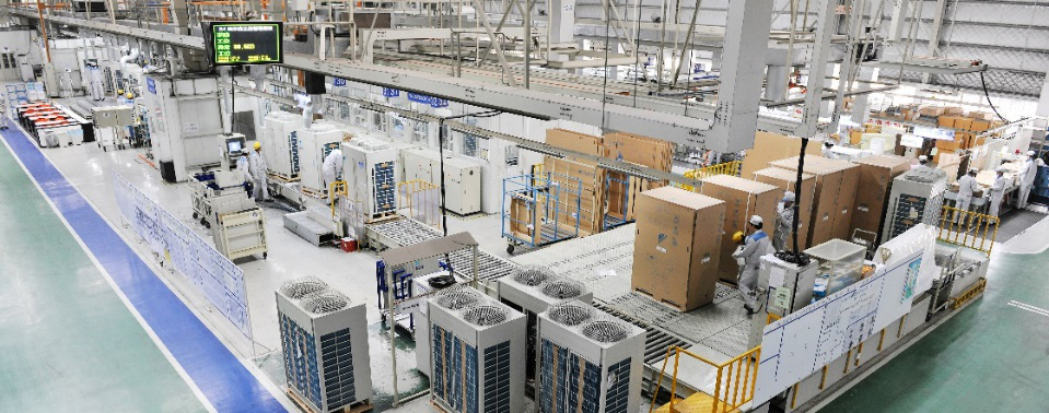 大金空调上海工厂中央空调生产线