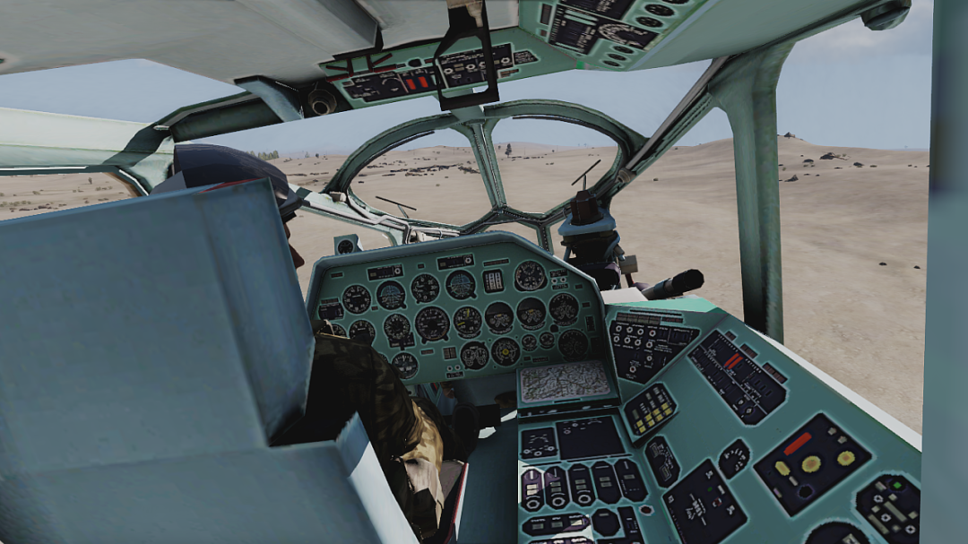 米-24a的驾驶舱视角