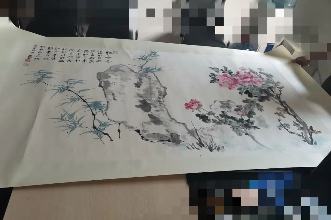 王大爷收藏的牡丹画