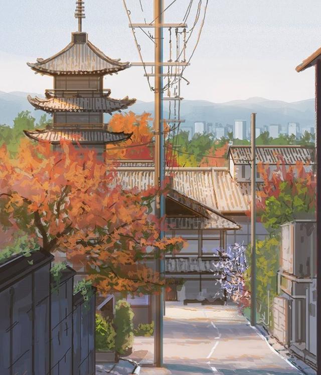 ins一博主将看过的日本风景画成插画美爆了又想去本了