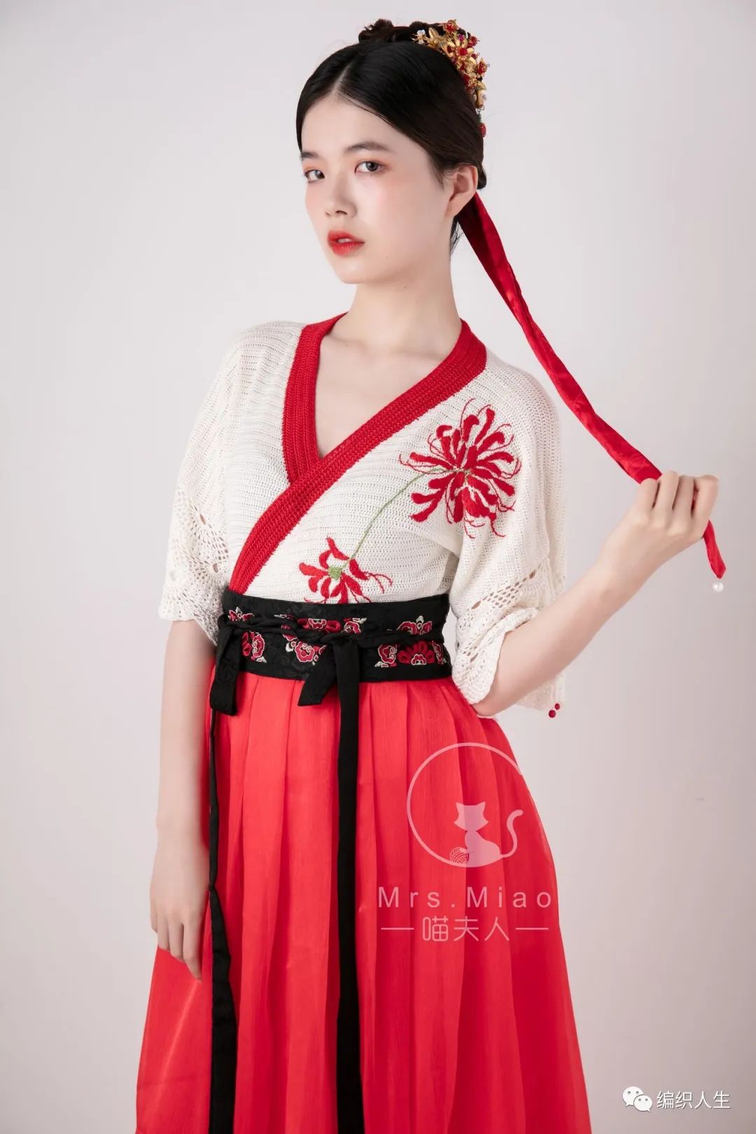 着我汉家裳兴我礼仪邦忘川改良交领钩针汉服附编织图解