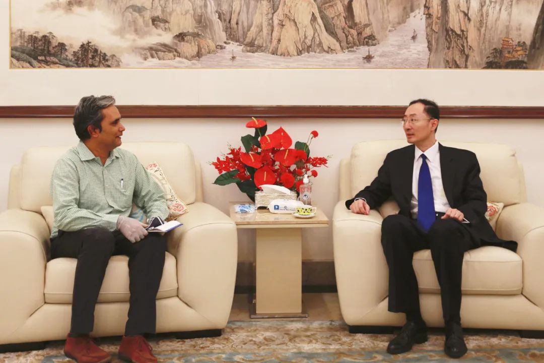 ▲资料图片：中国驻印度大使接受印媒专访，谈中印加勒万河谷事件。（中国驻印度大使馆官网）