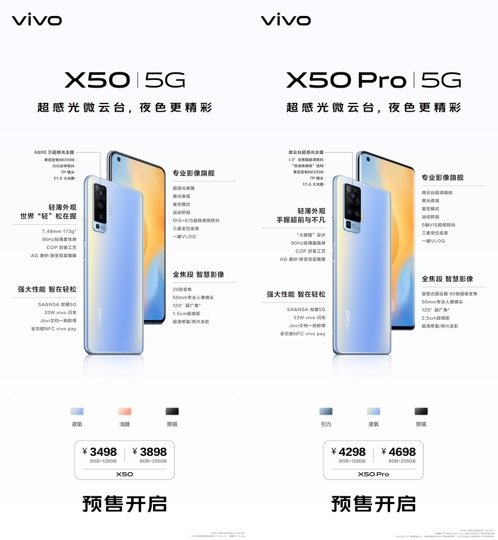 真机实拍美图曝光vivox50系列颜值超高