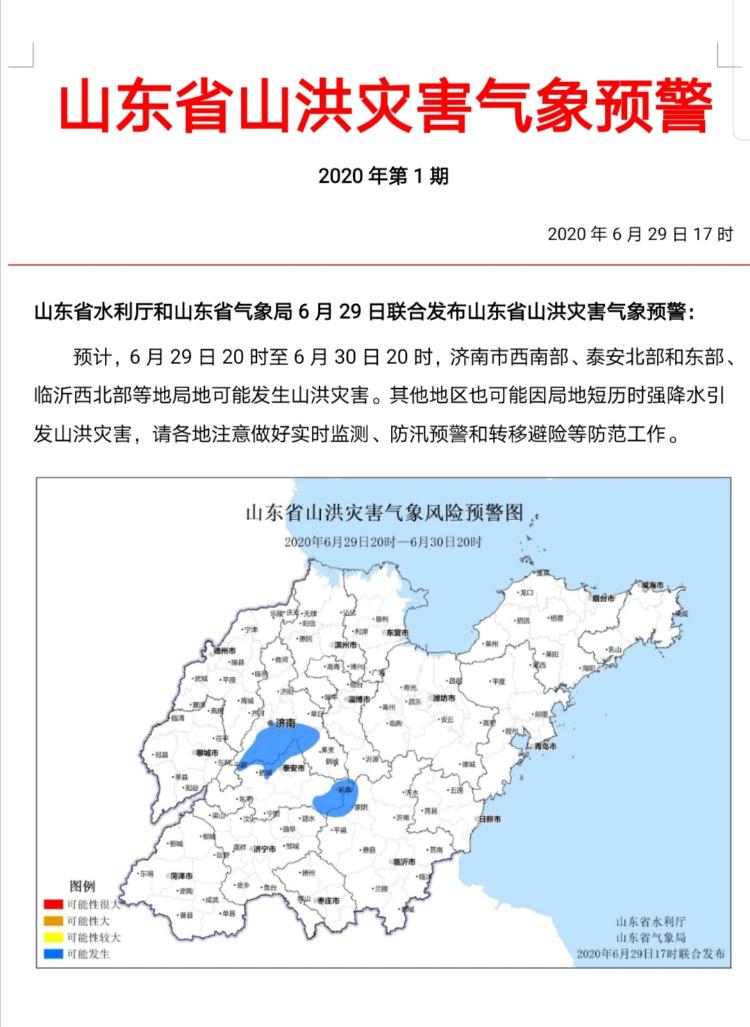 山东连发地质灾害和山洪预警! 这几个城市要注意