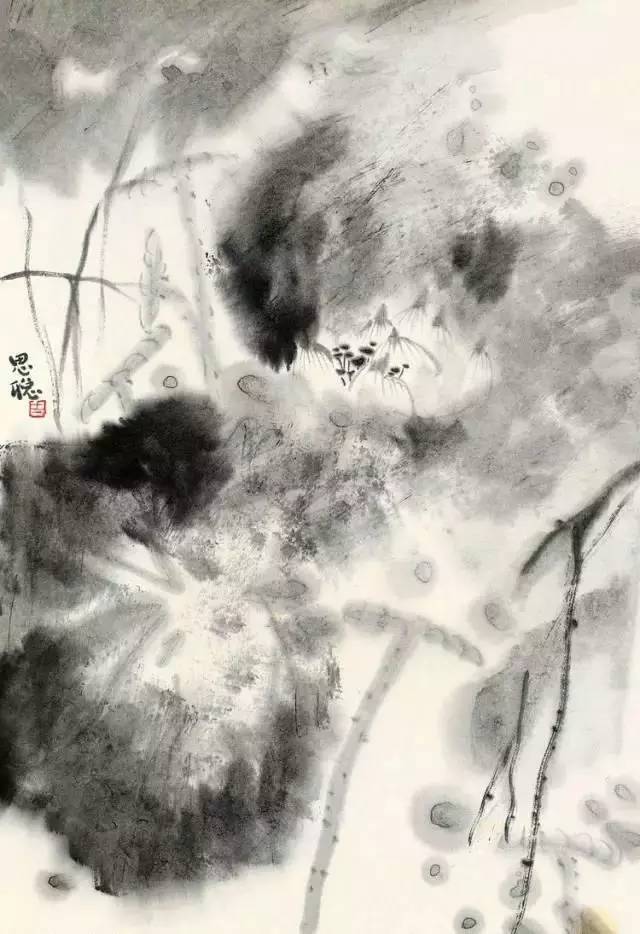 周思聪画荷:寂静清凉