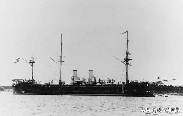 图注:铁甲舰由杜佩·德·罗姆设计的"光荣"号是世界上第一批装甲战舰