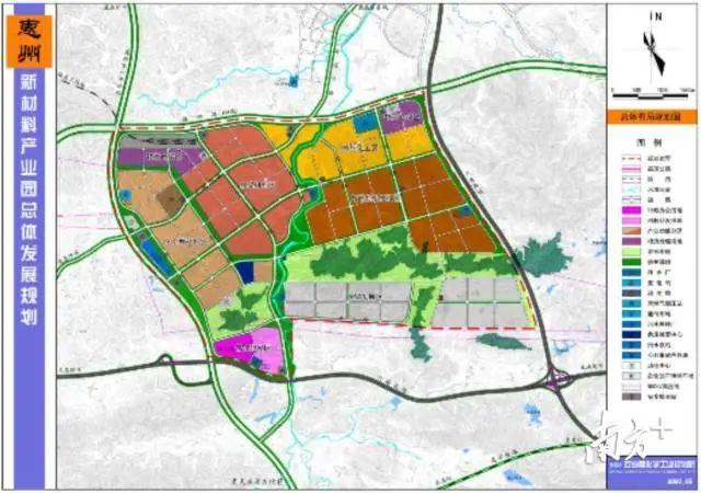 惠州新材料产业园总体发展规划图.(来源:公示稿)