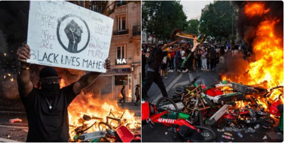法国街头的抗议活动（资料图）