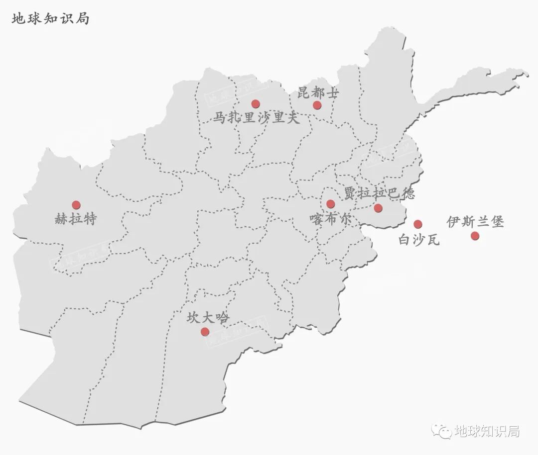 和美军手里的其实不多▼阿富汗境内分作众多省份在阿富汗"国家建设"中