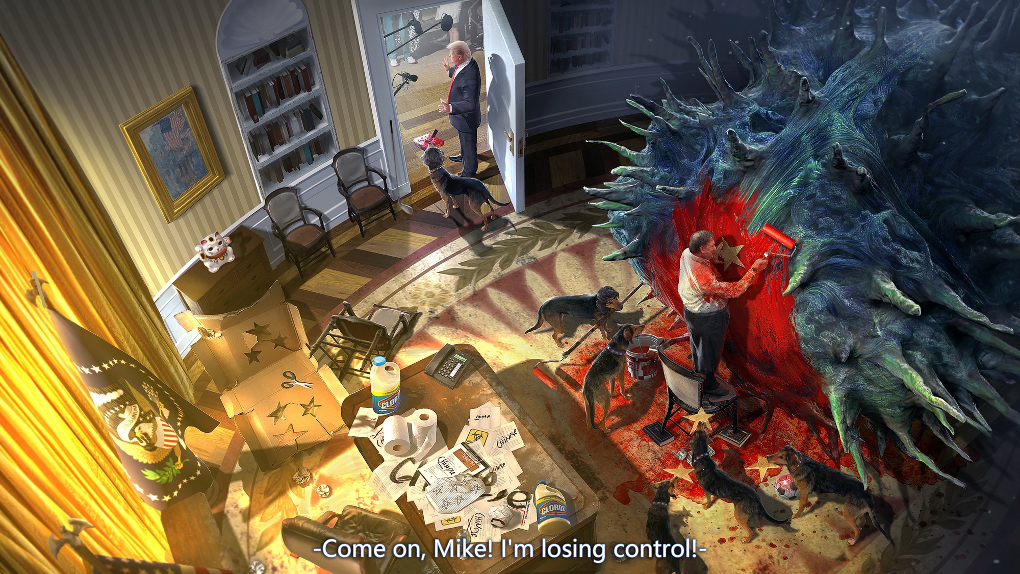 的:接着是因美国黑人乔治·弗洛伊德遭警察扼喉致死创作的《敬呼吸》