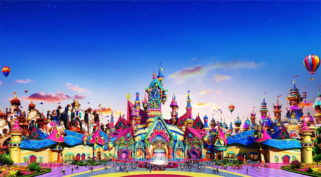 恒大童世界主城堡效果图滨海恒大文化旅游城儿童梦幻城原创了璀璨中华