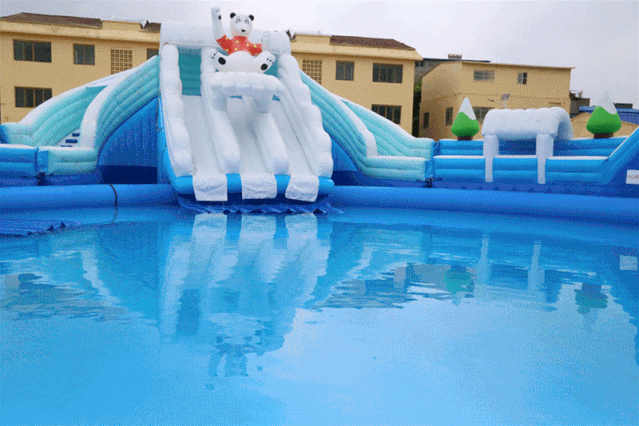 免费门票拿到手软枣阳市区新开一家水上乐园02冰雪王国龙王滑梯