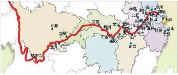 ▲长江流域水系图